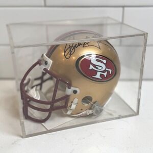 San Francisco‎ 49ers Riddell Mini Helmet Autographed BRENT JONES COA